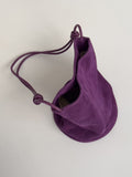 Suede Shoulder Bucket Bag