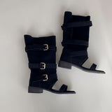Log Open-toe Two-way Belt Summer Flap Boots