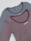 Porte U-neck Stripe T-shirt