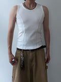 Double Line Ribbed Sleeveless