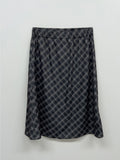Tartan Check A-Line Midi Skirt