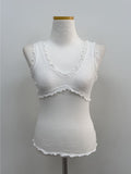 Ruffle V-Neck Sleeveless Top