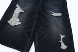 Damage Crop Bermuda Denim