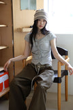 Liz Check Frill Blouse