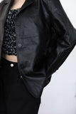 Halim studded black denim