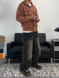 Paneled Incision Washed Denim