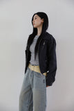 Biker blouson crop jacket