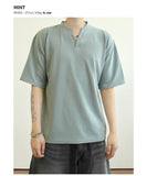 Basic twin open collar short sleeve