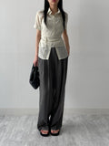 French Stripe Wide Slacks