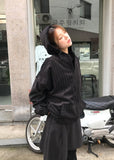 STRING VELLVET HOOD JACKET