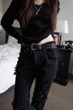 grunge damage black jeans