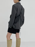 Floor Wool Hidden Loose Fit Jacket