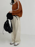 [unisex] Chino Two-Tuck Long Wide Pants