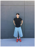 Foil Carpenter Bermuda Denim Pants