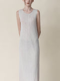 [Premium] Issey Pleats Sleeveless & Cardigan Set-up