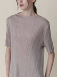 [Premium] Issey Pleated Half Pola One-Piece