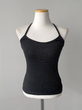 Lollipop Stripe Halter Neck Sleeveless