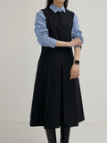 Mychel sleeveless pleated long one piece