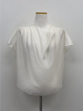 [Strap SET] Draped Shirred See-through Short Sleeve Blouse