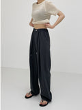 Zed two-way banding nylon slacks