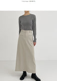 Vent High Waist Long Skirt