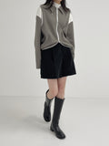 Cargo corduroy half-length pants
