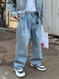 Two-Tuck Medium Washed Denim