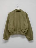 Raglan suede short blouson