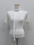 [Scarf Set] Tail Boat Neck Half Knit