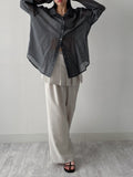 Nami Tencel See-through Loose Fit Shirt