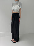 Tia Layered Nylon Wide Pants