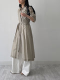 Bridget Pintuck See-Through Long Shirt One Piece