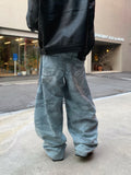 Tenor camo balloon denim pants