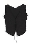 Ruling emboss summer vest
