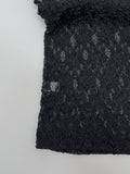 [Short sleeve ver.] Floral Lace See-through T-Shirt