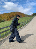 Black leather shirring padding