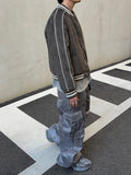 Suede Piping Line Varsity Padding