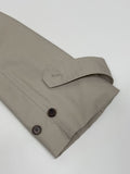 High-neck belted half trench coat