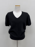 [wool100%] Matilda V-neck half knit