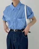 Pigment Nylon Overfit Short Sleeve Shirt