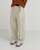 [unisex] Chino Two-Tuck Long Wide Pants