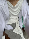 COWL DRAPE TIE TOP