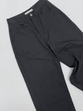 Curved Semi-Wide Cotton Pants