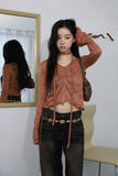 Cream Linkle Scarf T-shirt