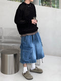 Koo Diagonal Cargo Bermuda Denim