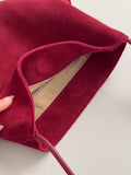 Suede Shoulder Bucket Bag