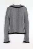 Like two-tone zip-up knit