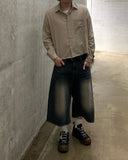 Washed Maxi Bermuda Denim