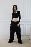 Glam Button Crop Top