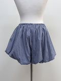 [Pants Lining!] Check Pumpkin Banding Mini Skirt